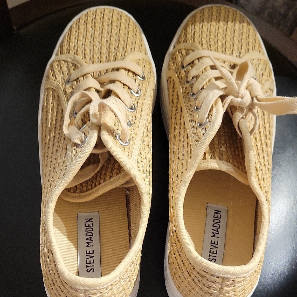 Steve Madden Yellow Platform Sneakers